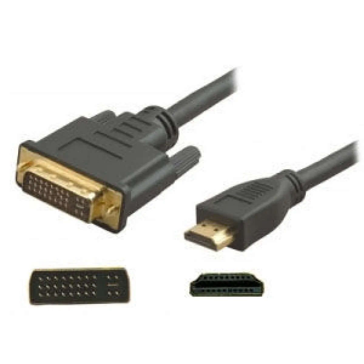 Cordon DVI MALE (DVI-I DUAL LINK 24+5) / HDMI MALE (19 POINTS) - CABLE 1.8M