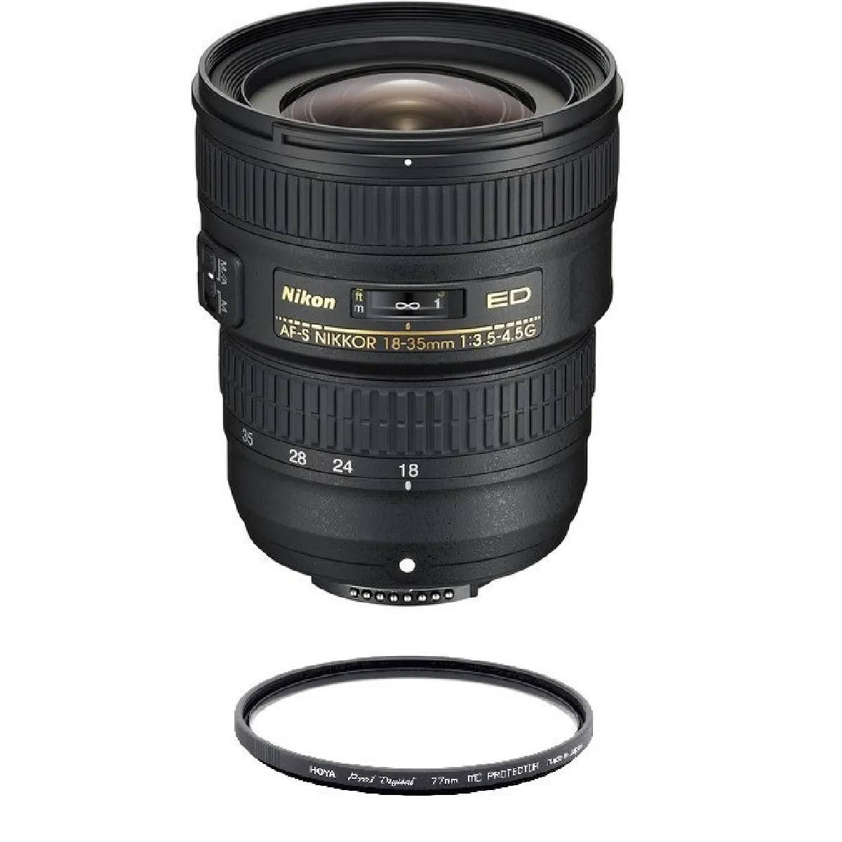 NIKON AF-S 18-35MM F3.5-4.5G ED + HOYA 77mm PRO 1D Protector