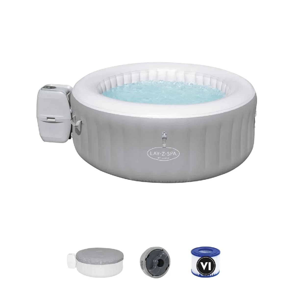 Spa Gonflable Bestway Lay-Z-Spa St Lucia Pour 2-3 personnes Rond 170x66 cm