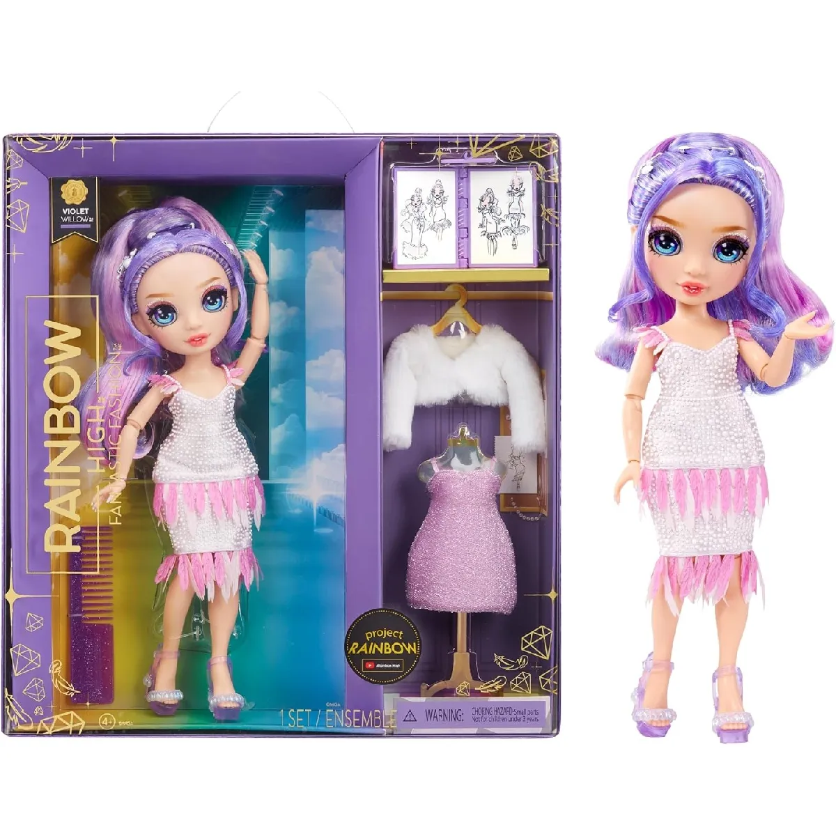 RAINBOW HIGH Fantastic Fashion Poupée - Violet Willow