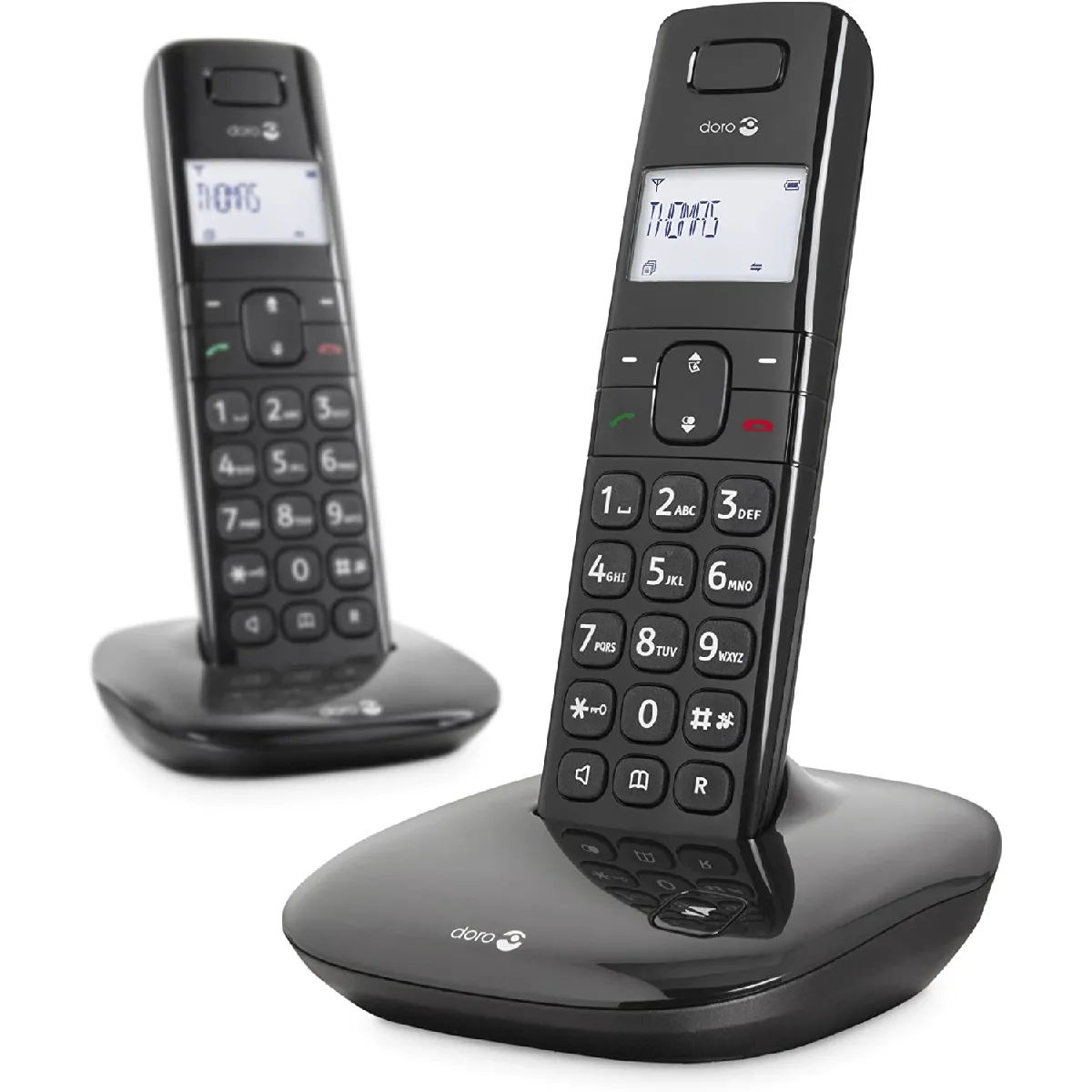 telephone fixe sans fil DECT noir