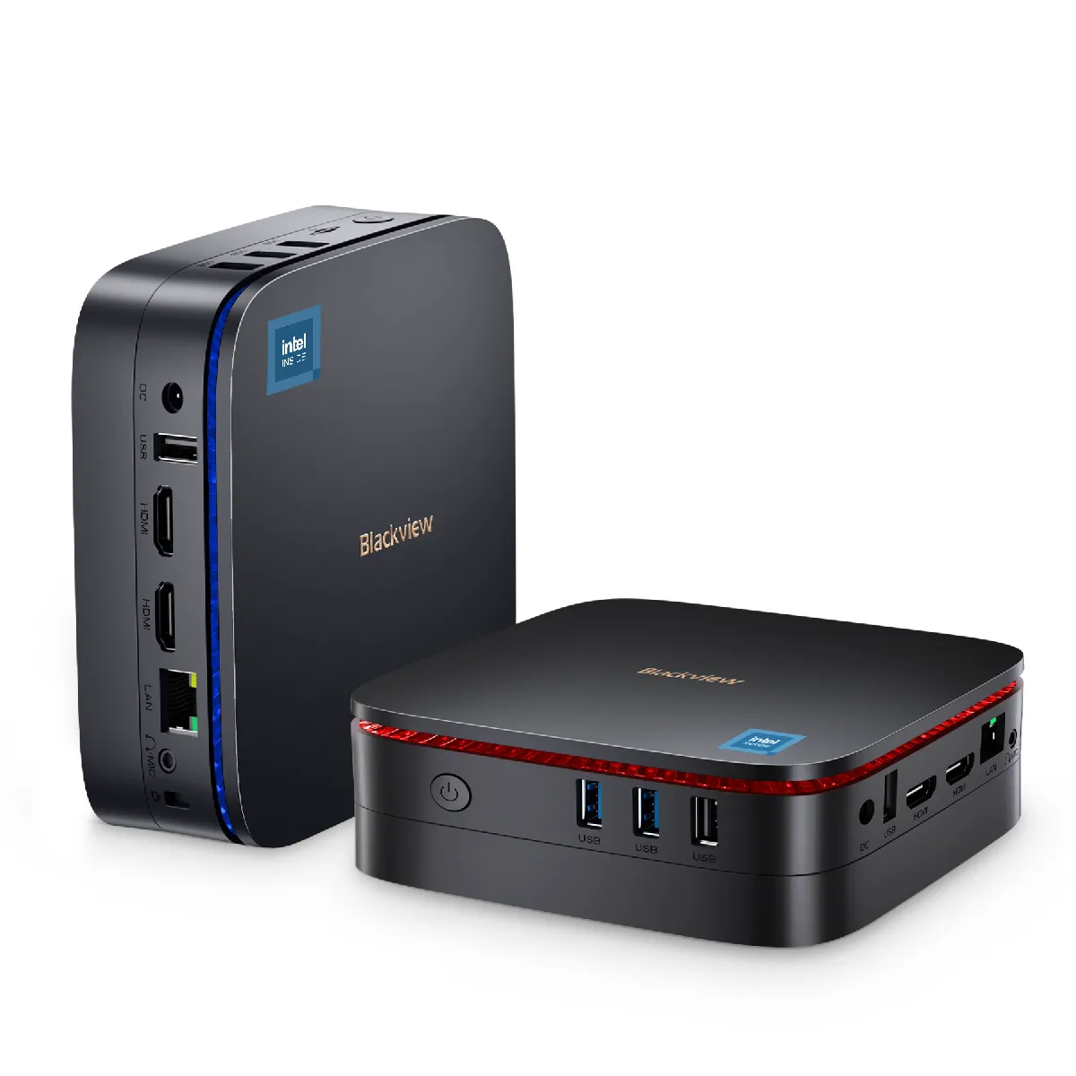 Mini PC Blackview MP60 Intel Celeron N5095 2.9GHz,Windows 11 Pro,16Go LPDDR4/512Go SSD Mini Ordinateur de bureau,Wi-Fi 2.4G+5G -Noir