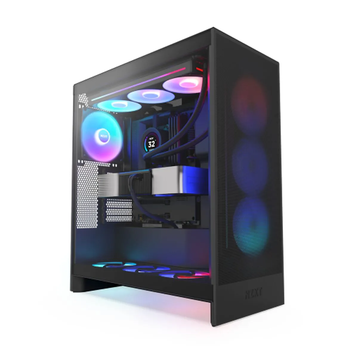 Boîtier ATX semi-tour NZXT H7 Flow RGB Midi Noir