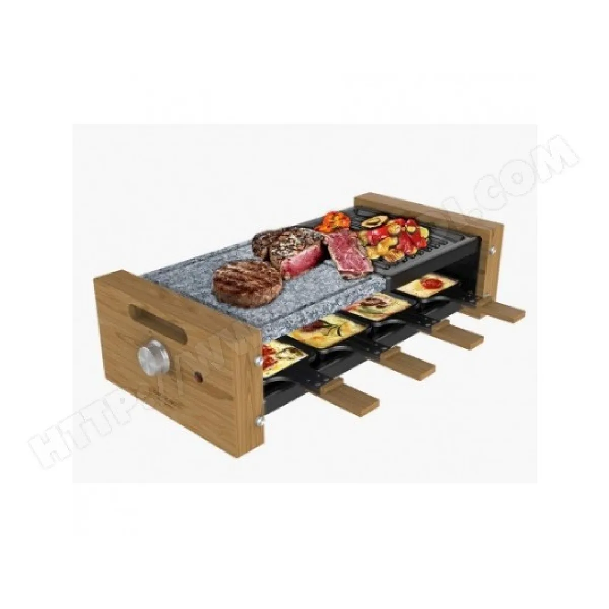 appareil a raclette pour 8 personnes 1200W marron