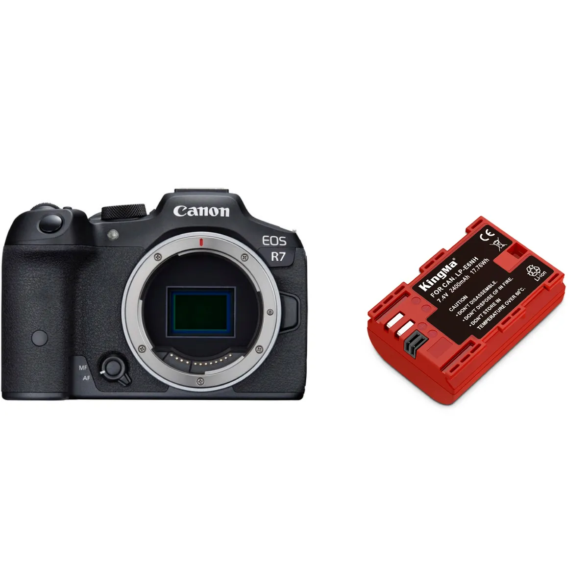 Canon EOS R7 Body+Kingma 2400mAh Battery (Canon LP-E6NH)