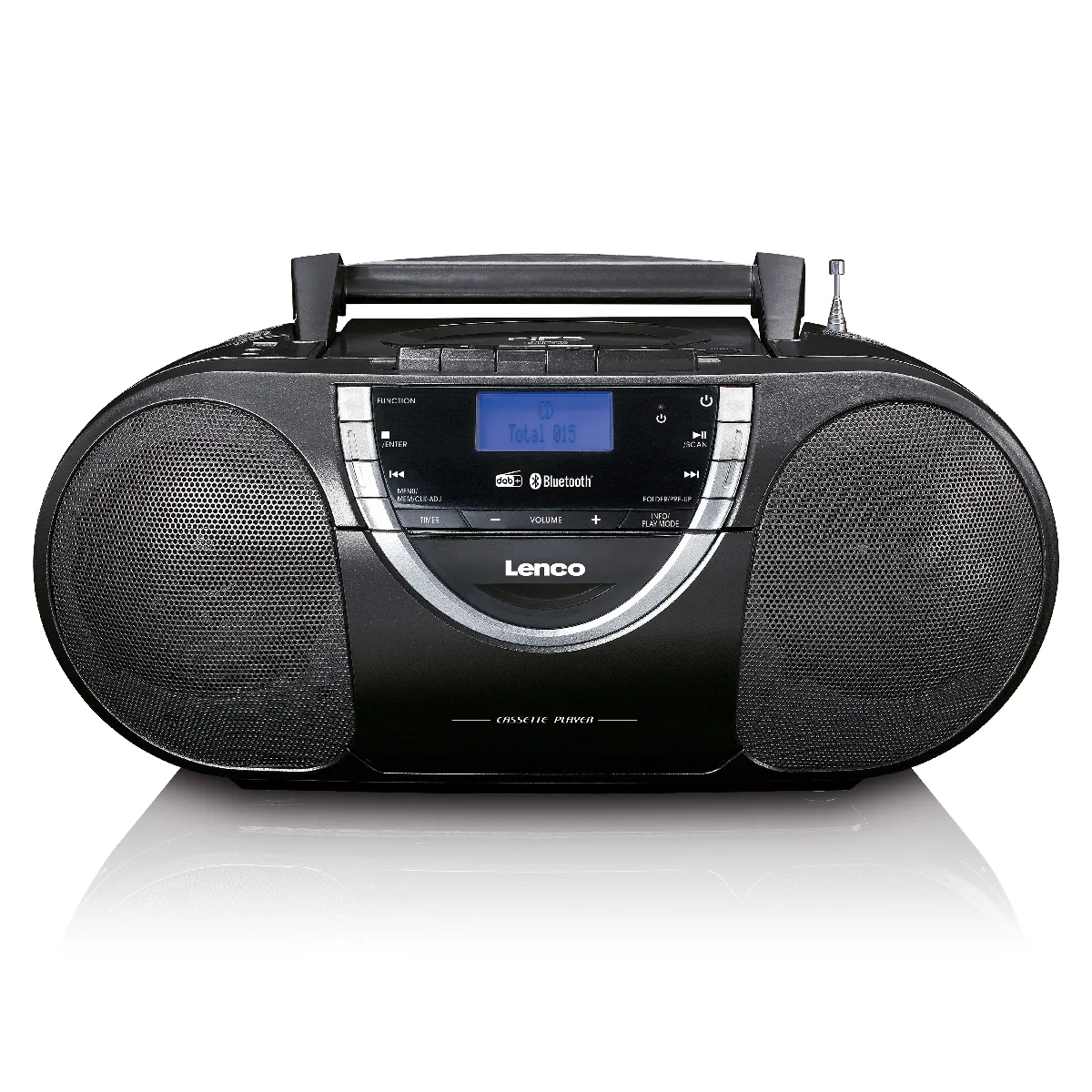 Radio portable lecteur CD avec DAB+ et casette SCD-6900BK Noir-Argent