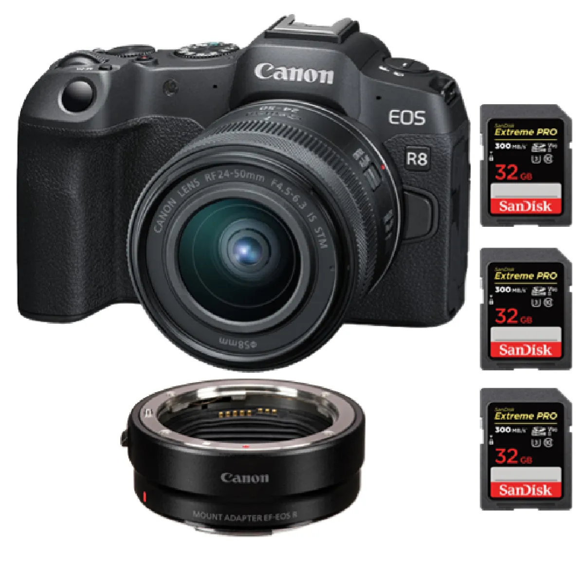 canon-eos-r8-boitier-objectif-rf-24-50-mm-f-4-5-6-3-is-stm-ef-eos-r-sandisk-32-go-3-pieces-0603765651670