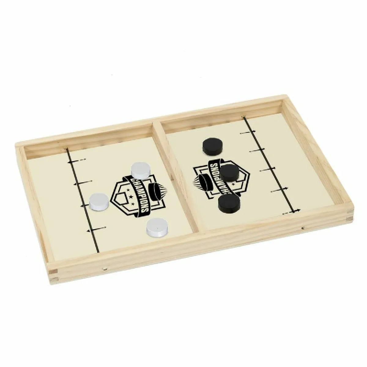 Jeu de Hockey en Bois Palets 35cm Naturel