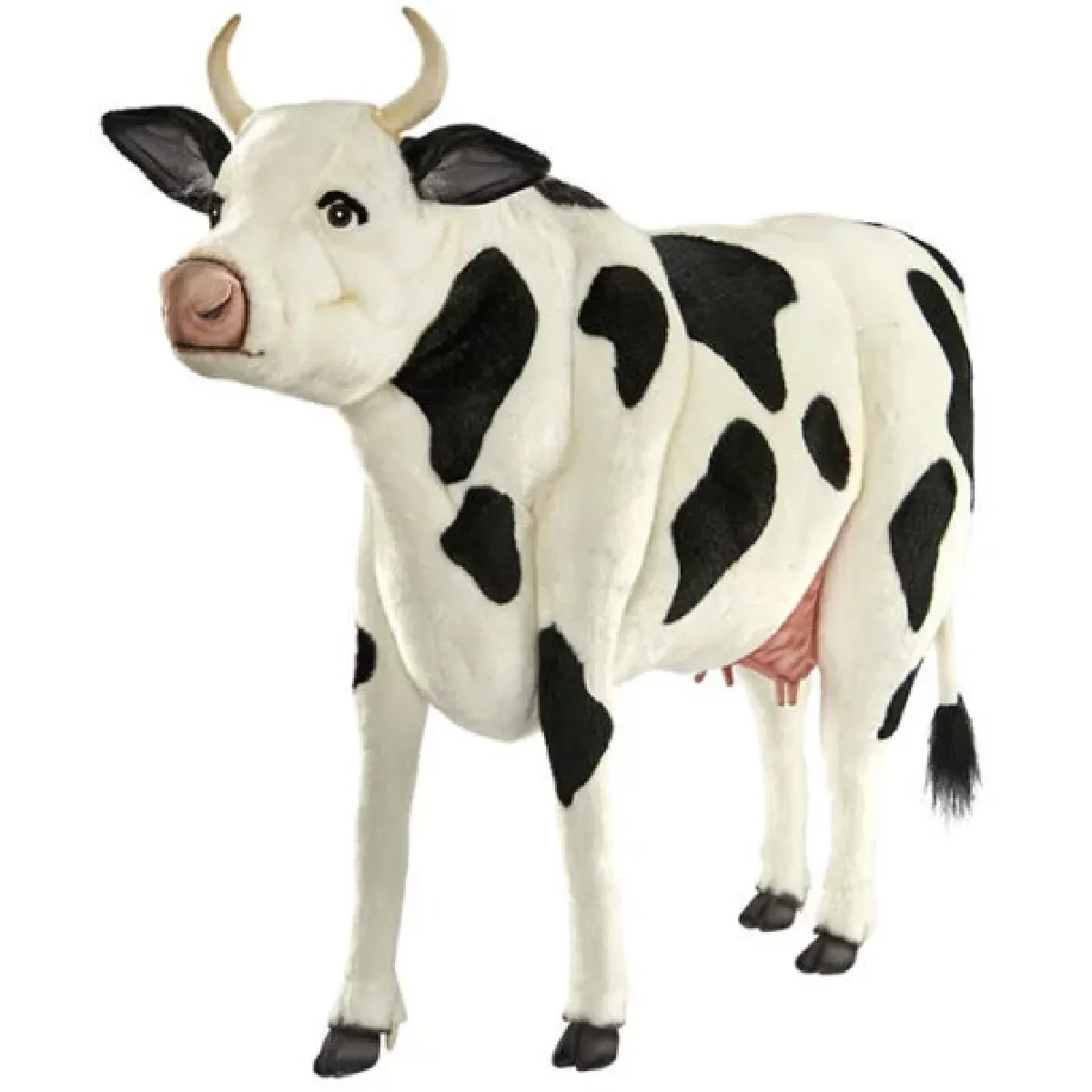 Hansa Peluche Geante Vache Noire et Blanche 92cmH 122cmL