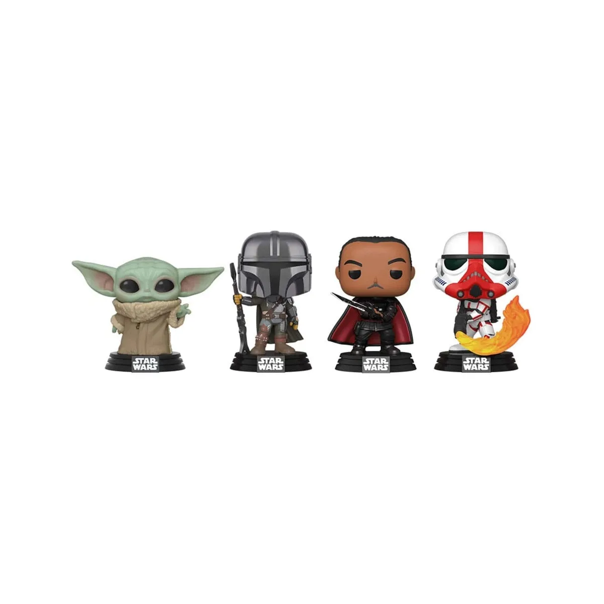 Star Wars - Pack 4 figurines POP! Mandalorian Holiday 9 cm