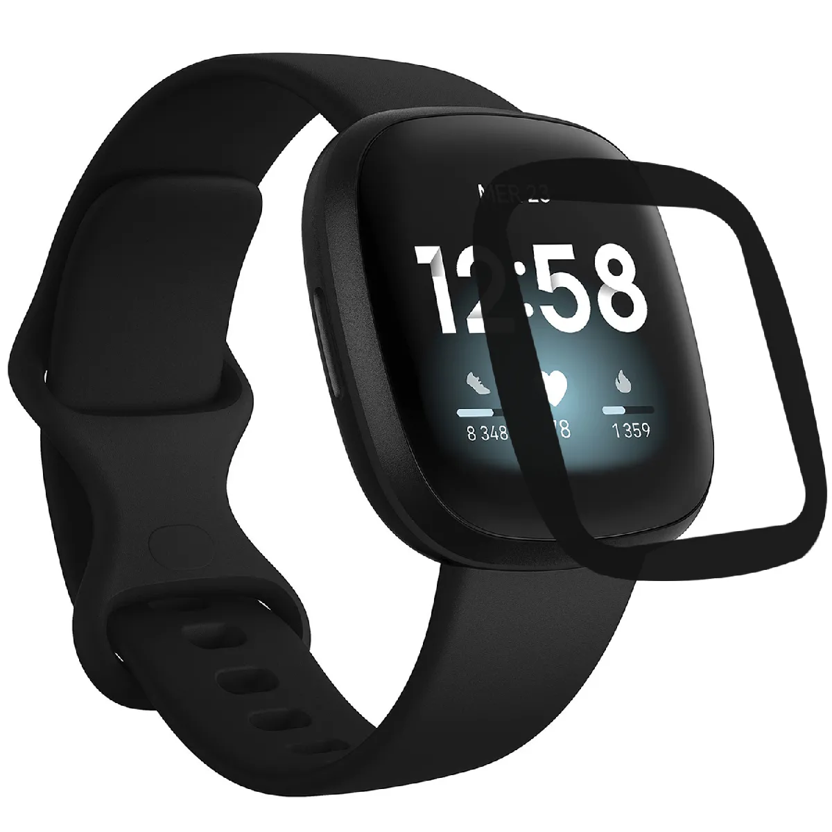 Film protecteur verre trempé pour montre Fitbit Versa 3 1.58" - VISIODIRECT -