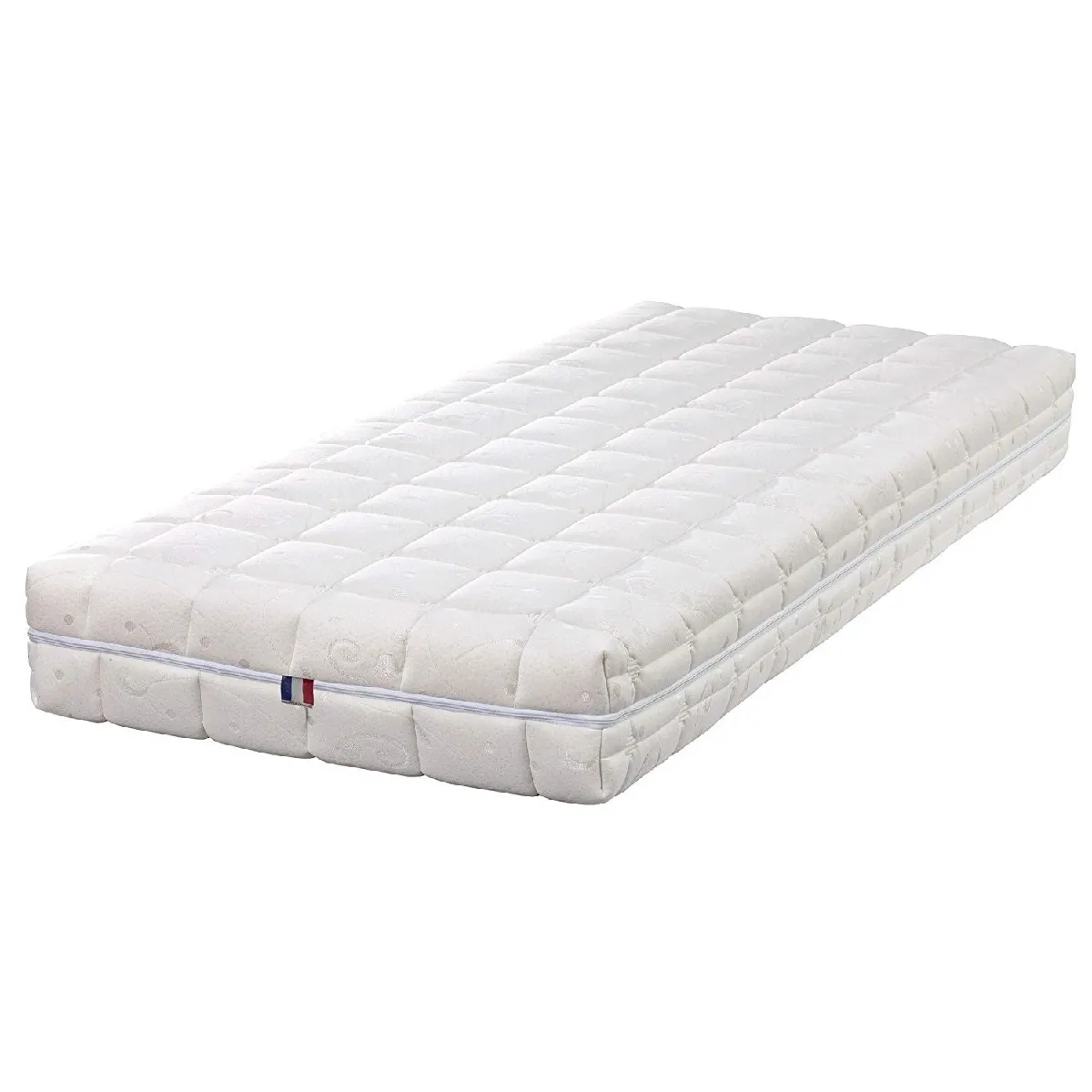 Matelas 140x190 Latex 80 Kg/m3 + Aertech HR 35 Kg/m3 - Accueil Moelleux - Soutien Très Ferme - 7 Zones de Confort - Hauteur 21 cm - 140 190