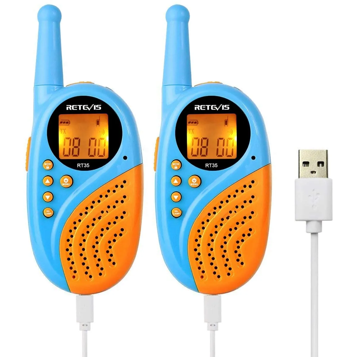 talkie walkie enfant 8 Canaux bleu orange