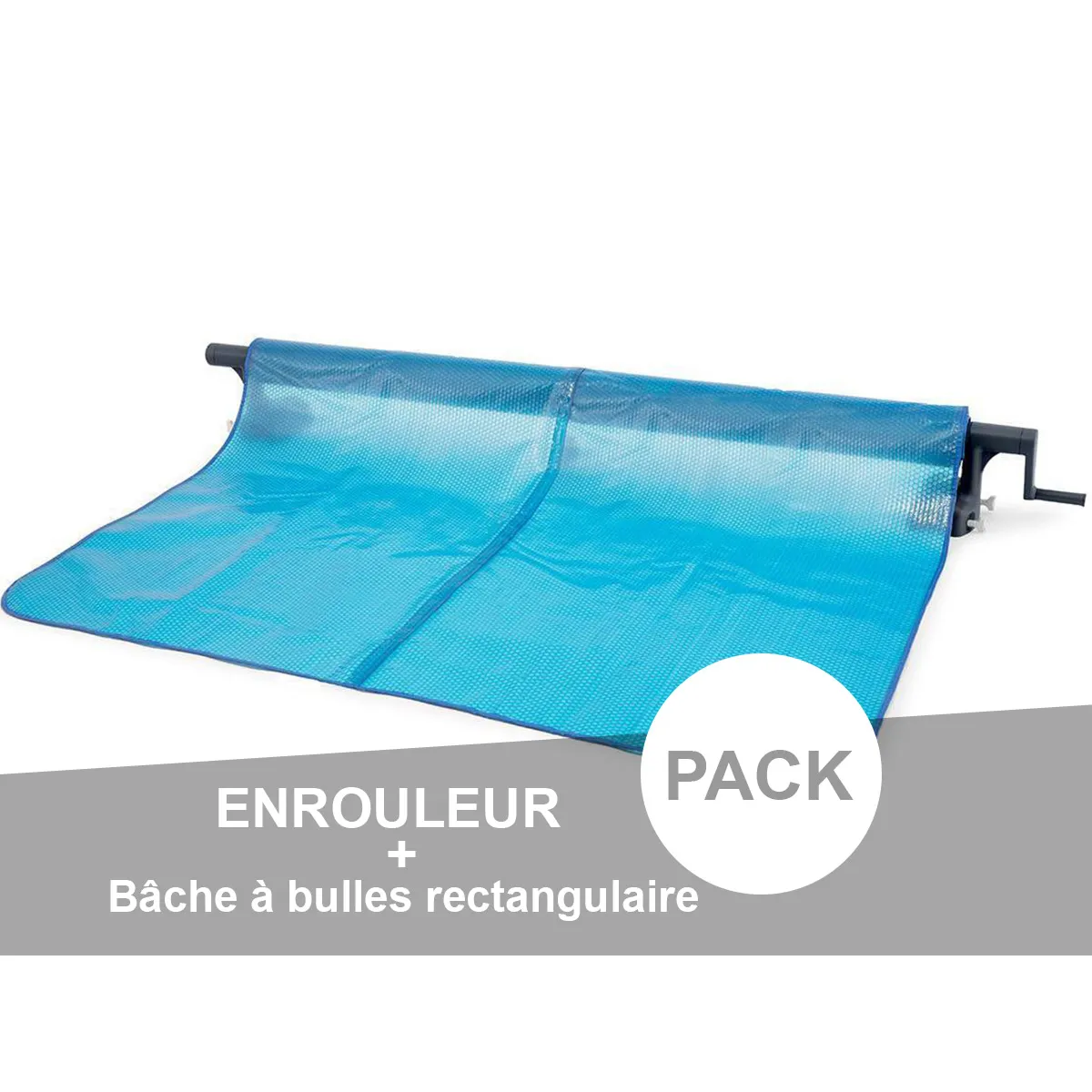 Enrouleur + Bâche à bulles pour piscine tubulaire rectangulaire 5,49 x 2,74 m - Intex