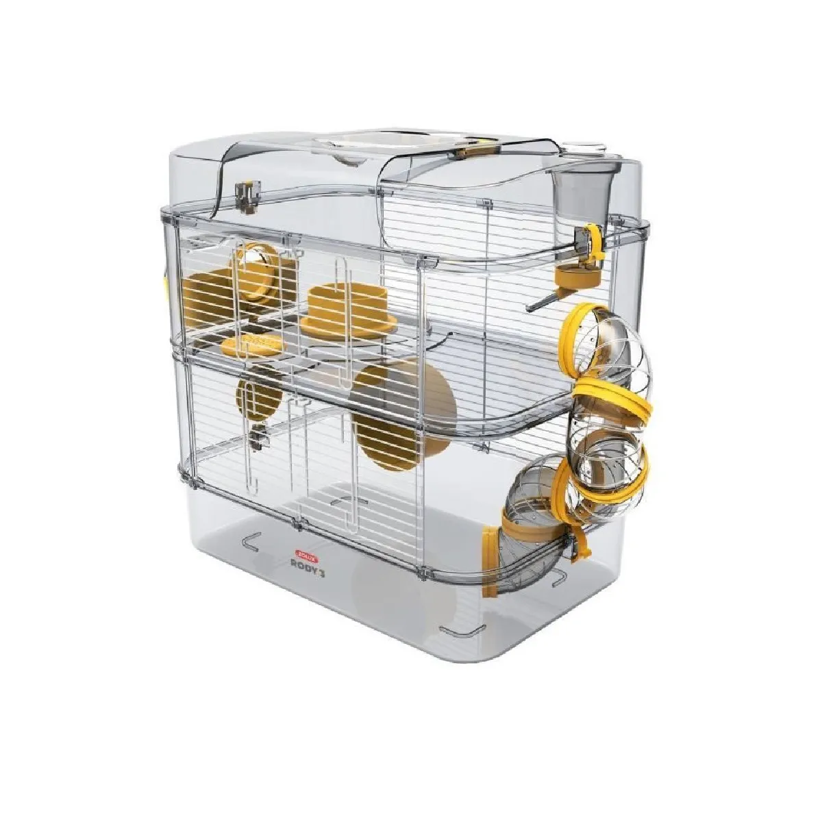 Cage pour petits rongeurs Rody 3 duo jaune banane.