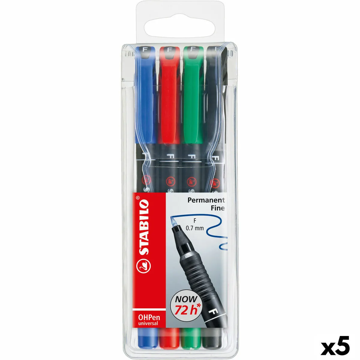 Ensemble de Marqueurs Stabilo Oh Pen Multicouleur 0,7 mm (5 Unités)