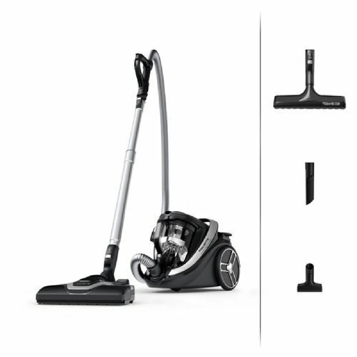 Aspirateur sans sac Rowenta Silence Force Cyclonic Effitech Modèle Parquet RO7936EA 500 W Noir