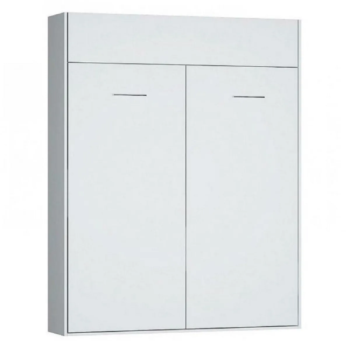 Armoire lit escamotable DYNAMO blanc mat Ouverture assistée et pied automatique, couchage 160*200 cm