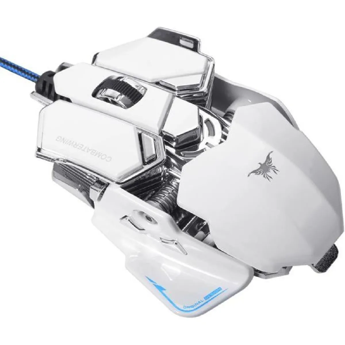 Combaterwing [ Souris Gaming ] 4800 DPI Dernière Optique USB Souris Gamer Ailes de Combattant avec 10 Programmables Boutons Souri...