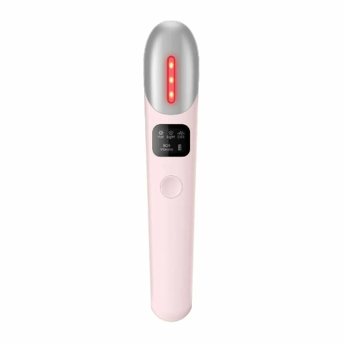 Mini Electric Vibration Eye Face EMS Red Light Therapy Anti-Ageing Wrinkle Dark Circle Removal, Rose