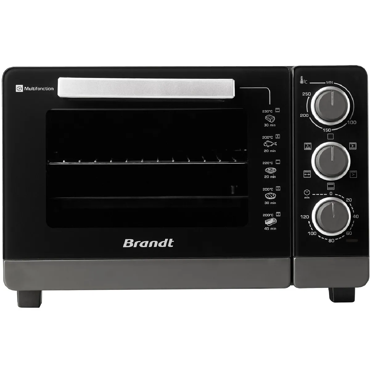 Four chaleur tournante 26l 1500w noir - fc265mb - BRANDT