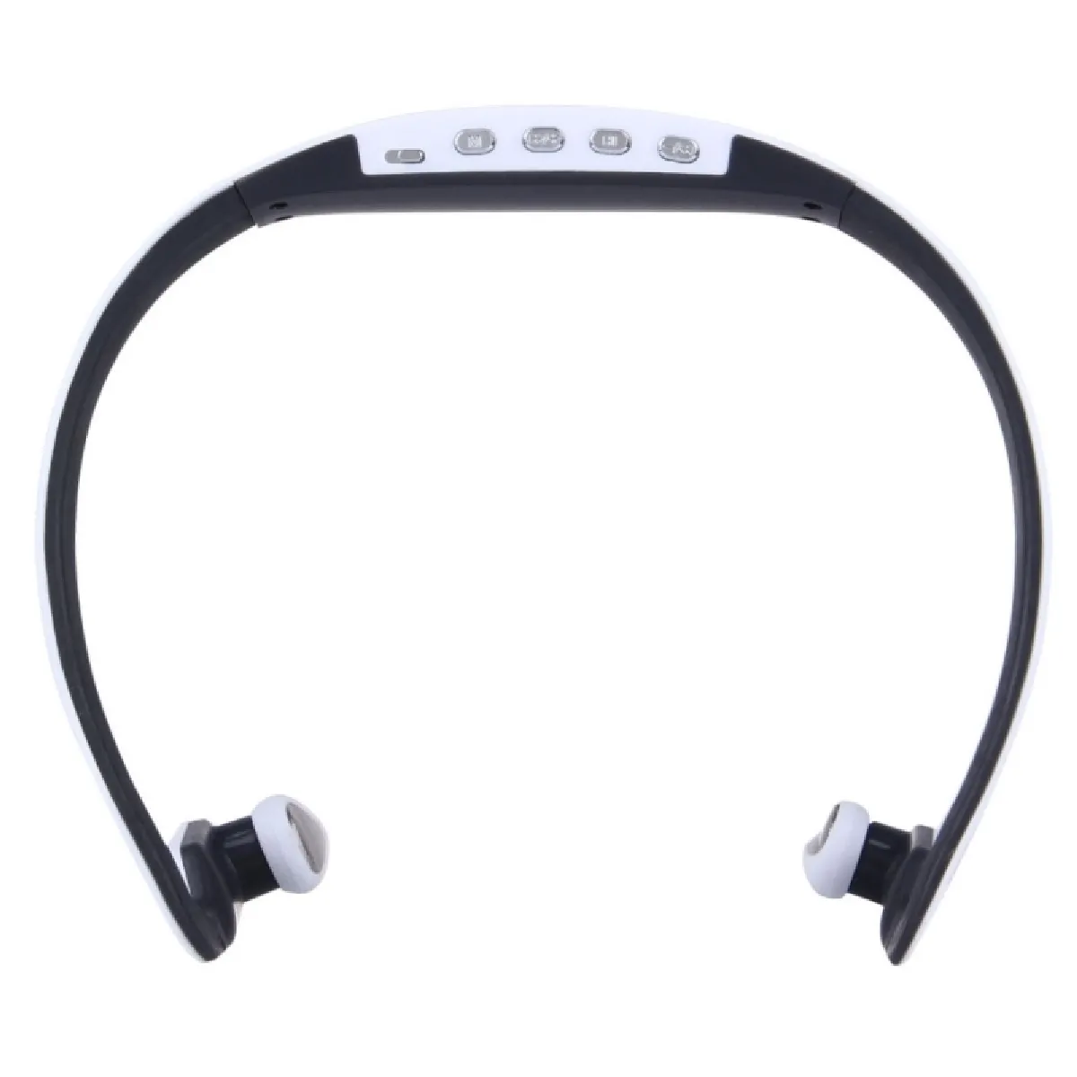 Casque Bluetooth Sport blanc pour les smartphone et iPad ordinateur portable MP3 ou autres périphériques audio, stockage maximum de carte SD: 32GB étanche à la transpiration stéréo sans fil écouteurs intra-auriculaires avec micro SD,