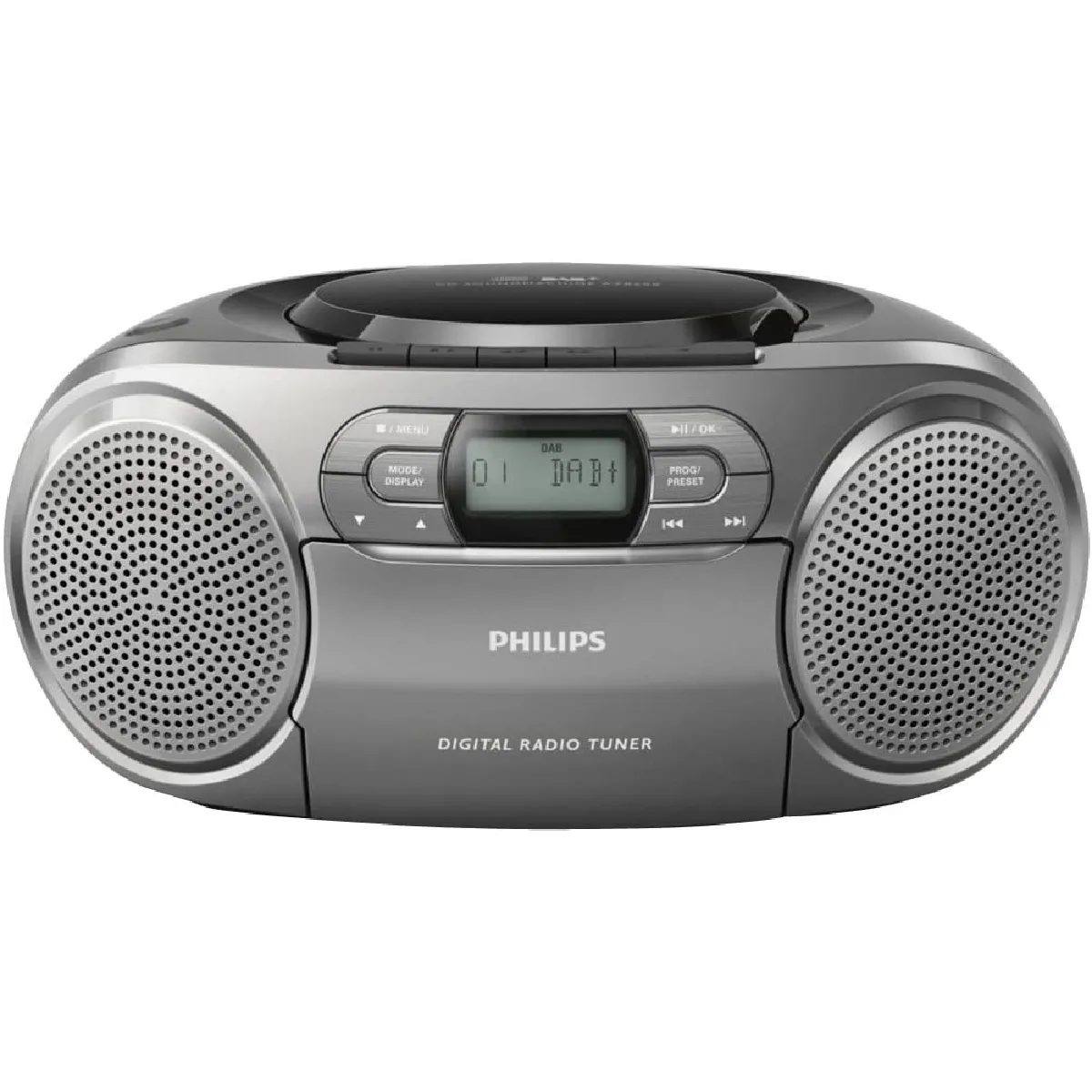 mini chaine stéréo portable radio CD FM DAB DAB+ 2W gris noir