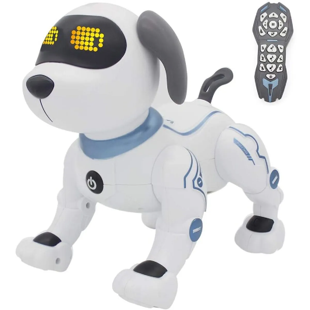 Animaux de compagnie électroniques, animaux robot programmable chien voix télécommande jouet chiot cadeau d'anniversaire pour les enfants, animaux robotiques