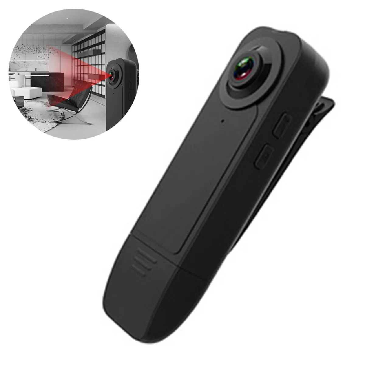 Mini Body Camera Clip Portable Caméras de Sécurité Portable 1080P Pocket Cam Enregistreur Vidéo Petit Sport DV DVR Dash Caméra pour Voiture Vélo Bureau à Domicile