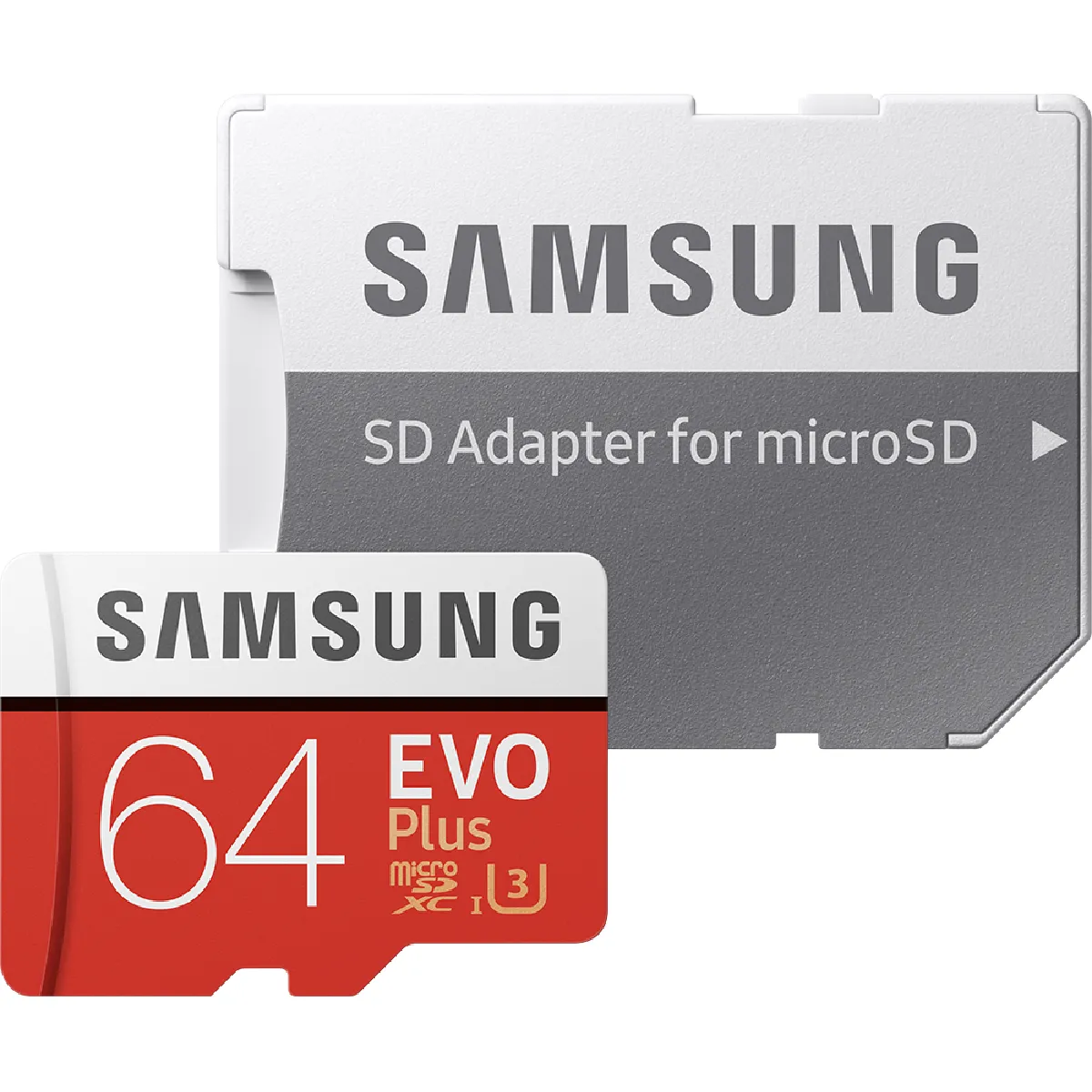 Carte mémoire Samsung Micro SD Evo Plus 64 Go Classe 10 avec Adaptateur SD