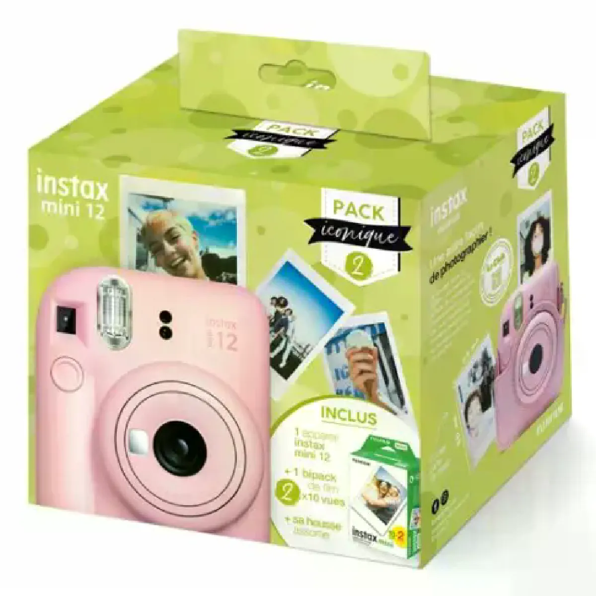 Appareil photo instantanée FUJIFILM INSTAX MINI 12 ROSE PACK