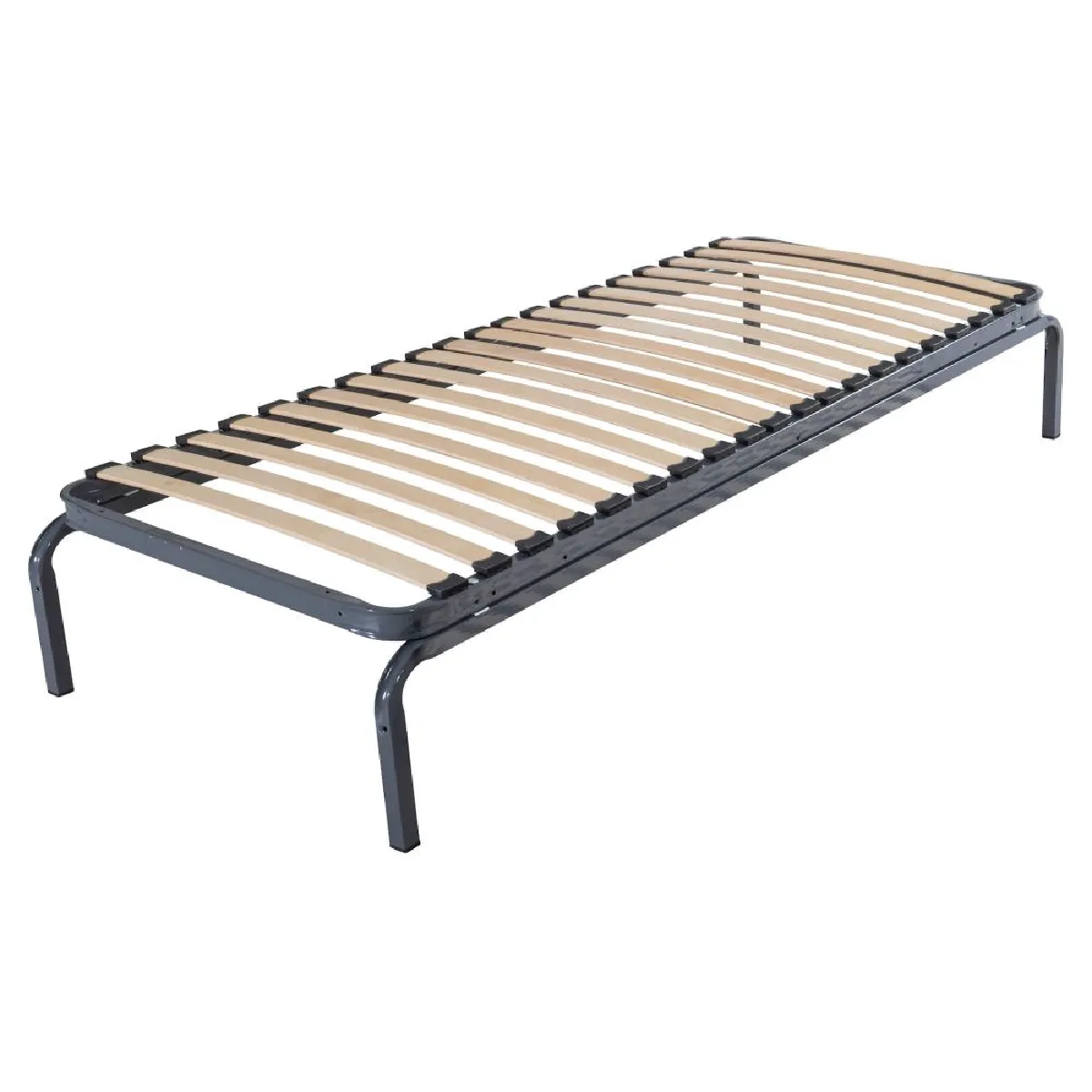 Lit en métal gigogne 80x190 - 20 lattes bois - Gain de place - Made in France