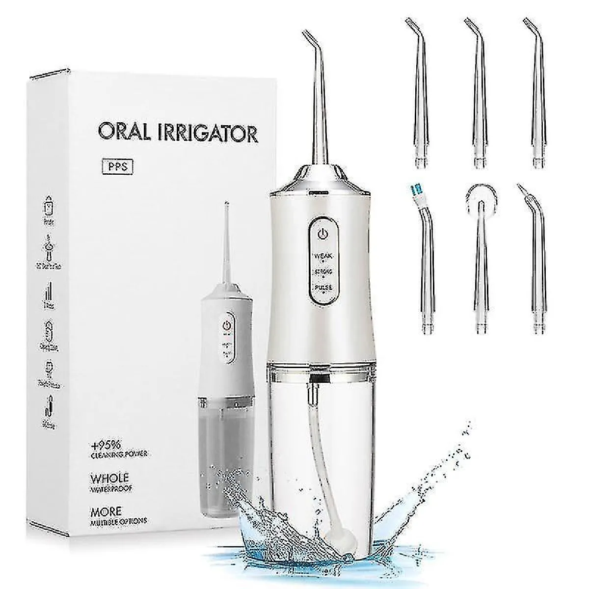 Irrigator oral 3 modes USB rechargeable jet dentaire jet de dentaire 220 ml réservoir d'eau étanche pour les dents Nettoyer