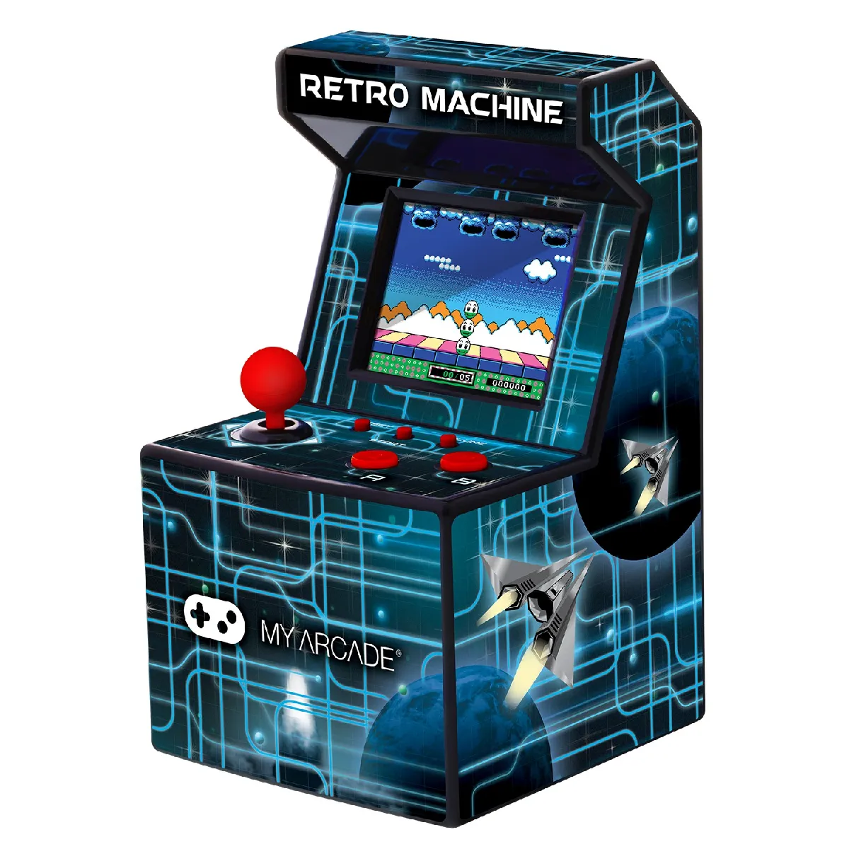 Mini borne d'arcade RETRO MACHINE - 200 jeux inclus - Myarcade