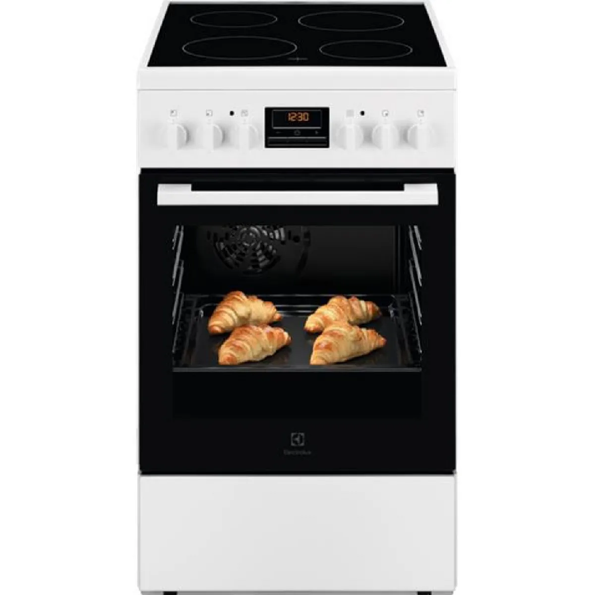 Cuisinière vitrocéramique a 57l 4 feux blanc - lkr524288w - ELECTROLUX