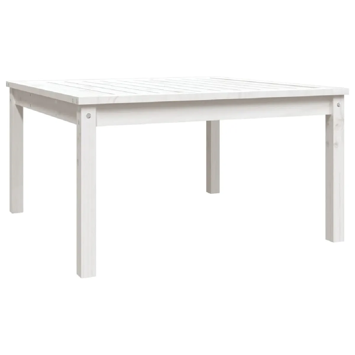 Table de jardin - Table d'extérieur blanc 82,5x82,5x45 cm bois massif de pin -GKD83702