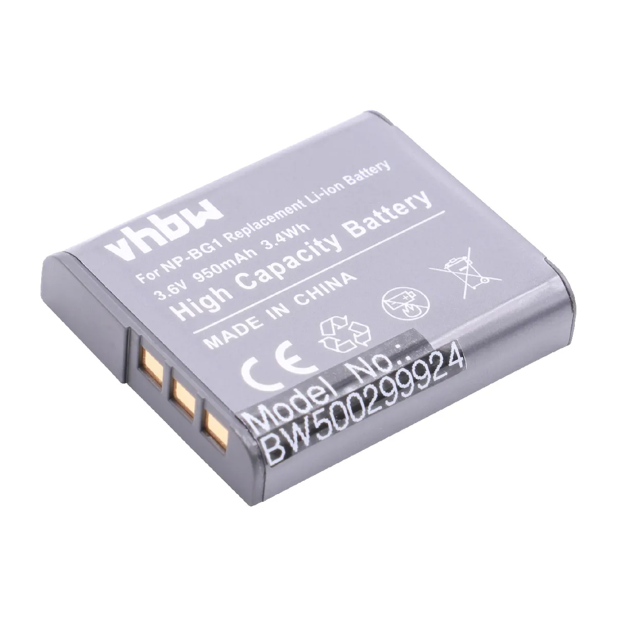 Batterie LI-ION compatible pour SONY Cybershot DSC-H3, H7, H9, H20, H50, H55, H70 etc. remplace NP-BG1 / NP-FG1