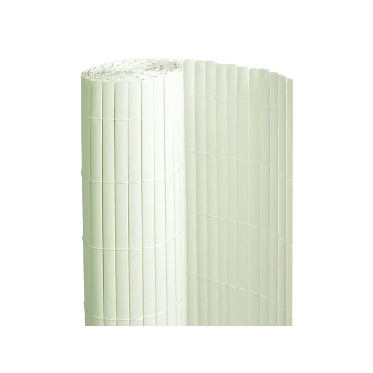 Canisse PVC double face Blanc 18 m - 6 rouleaux de 3 x 1,80 m - Jardideco