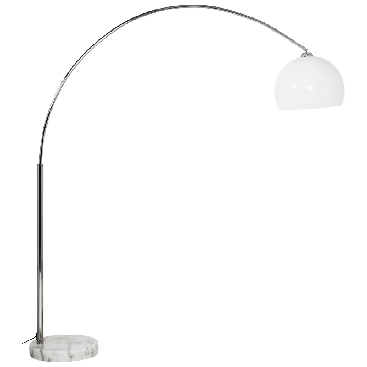 Lampadaire design en arc 'BIG BOW XL' abat-jour blanc