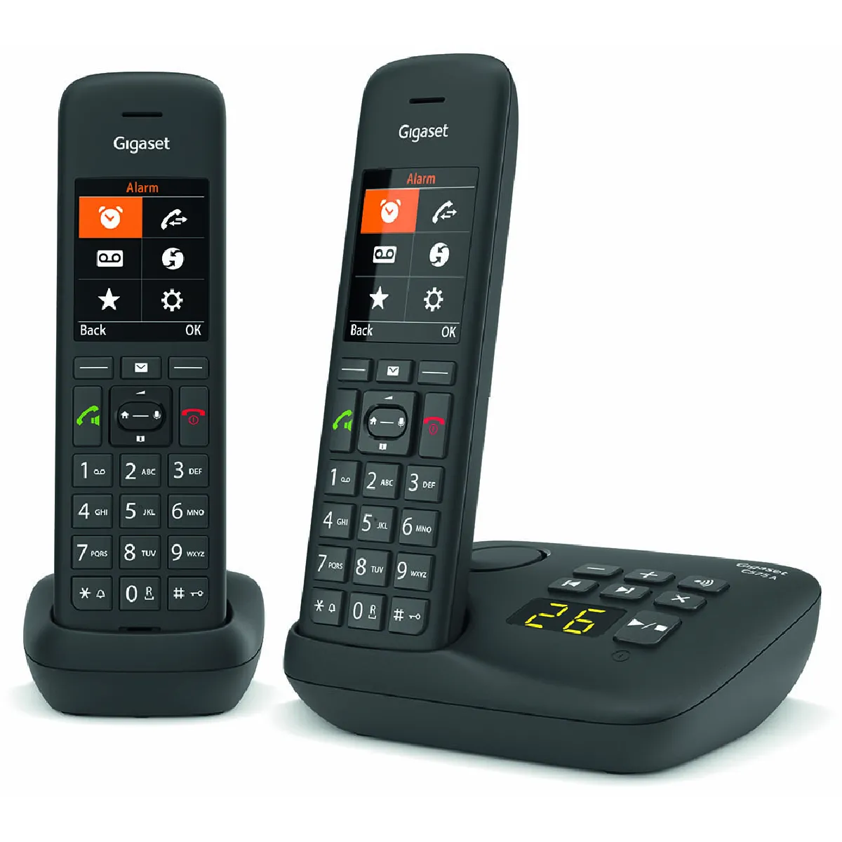 Téléphone sans fil duo dect noir avec répondeur - c575aduo - GIGASET