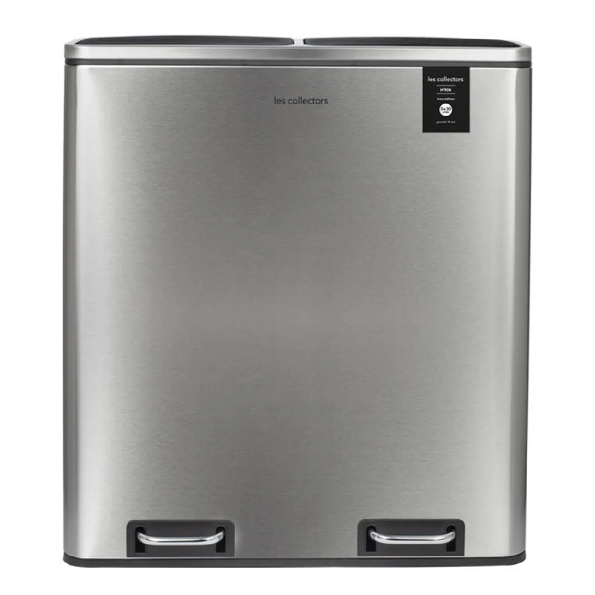 Les collectors n°904 poubelle de tri à pédale 60L inox edition