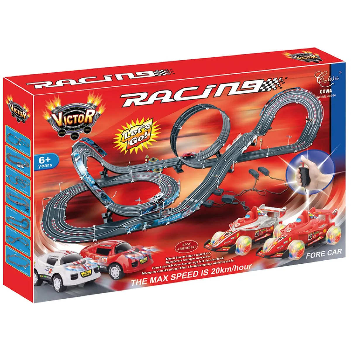 Jouet Circuit de course avec looping Atomic