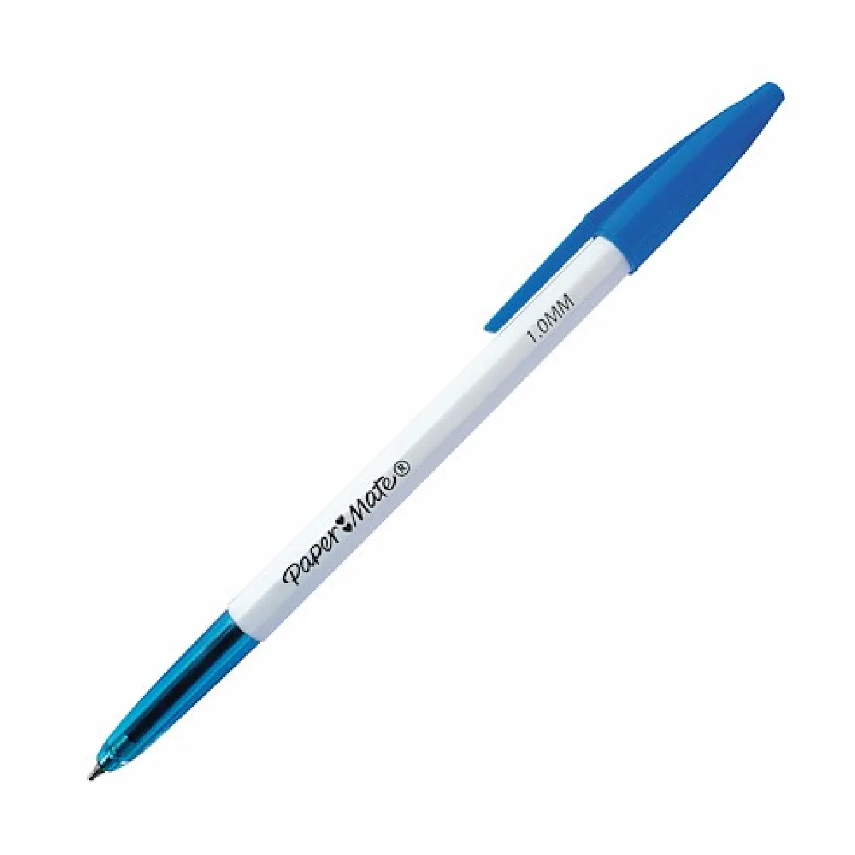 Stylo bille Papermate 045 à capuchon - pointe 1 mm - bleu - Lot de 50