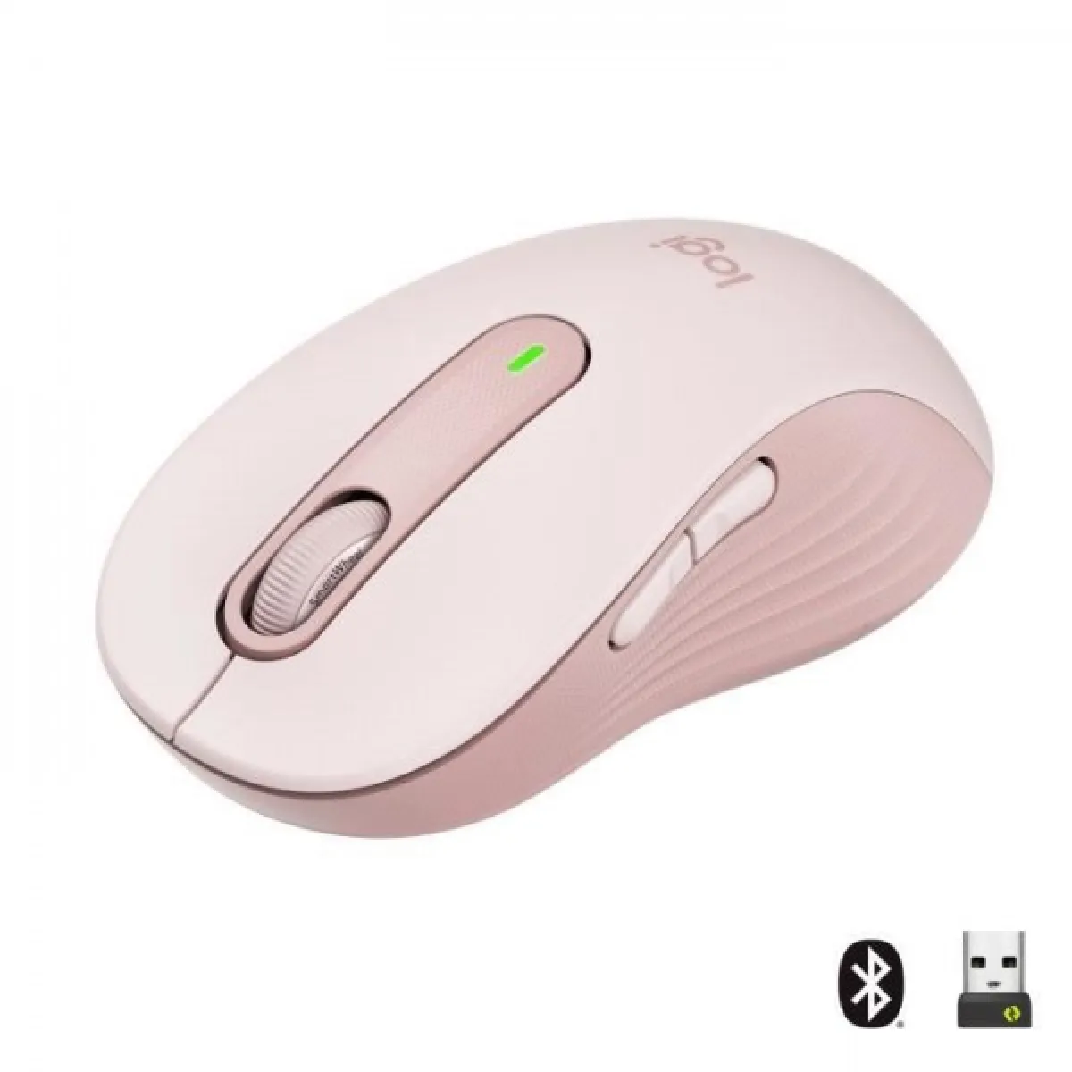 Souris Sans Fil Logitech Signature M650 L - Grande Taille Silencieuse, Bluetooth, Boutons Programmables - Rose