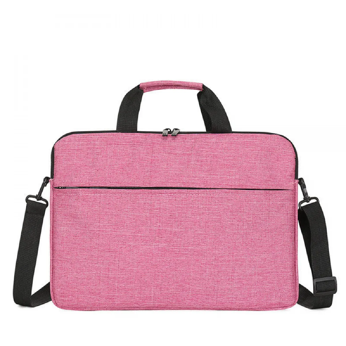 Sacoche pour ordinateur portable, porte-documents d'affaires pour hommes et femmes, sac à bandoulière résistant à l'eau avec bandoulière, sac de bureau durable, étui pour ordinateur portable pour ordinateur/ordinateur portable/MacBook(rose)