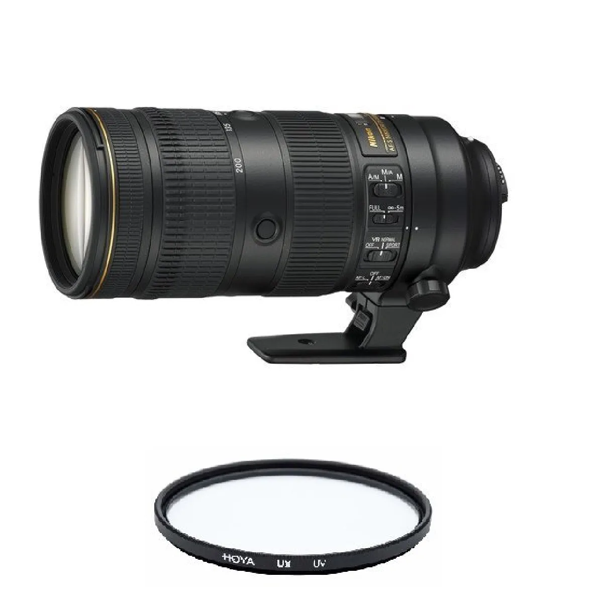 NIKON AF-S 70-200MM F2.8E FL ED VR + HOYA UX UV 77mm Filter