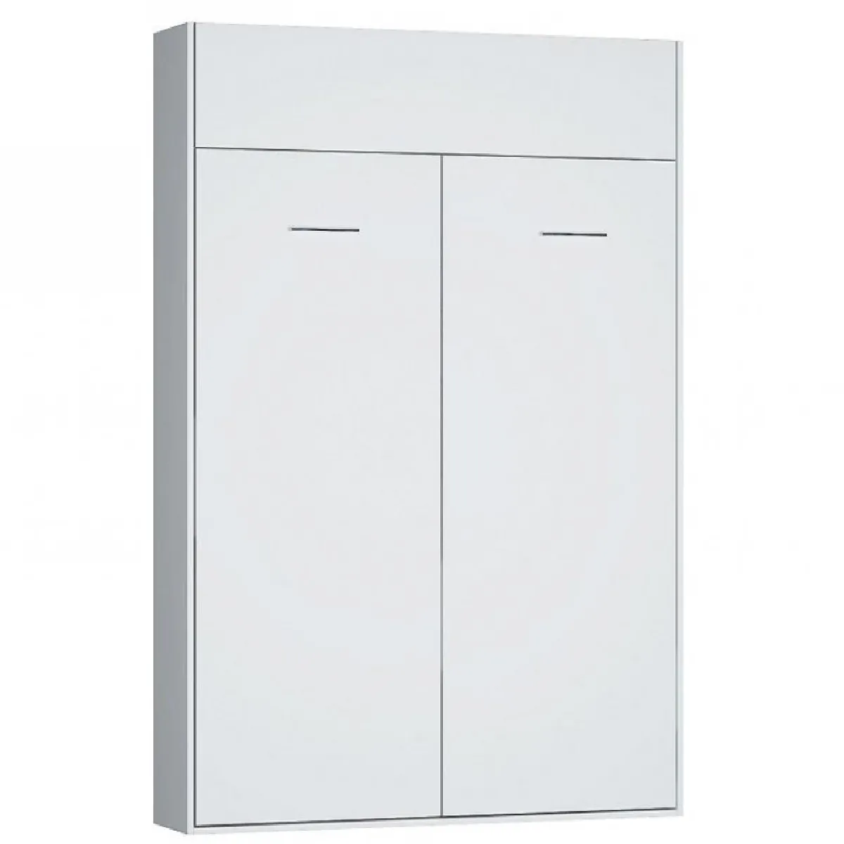 Armoire lit escamotable DYNAMO blanc mat Ouverture assistée et pied automatique, couchage 140*200 cm