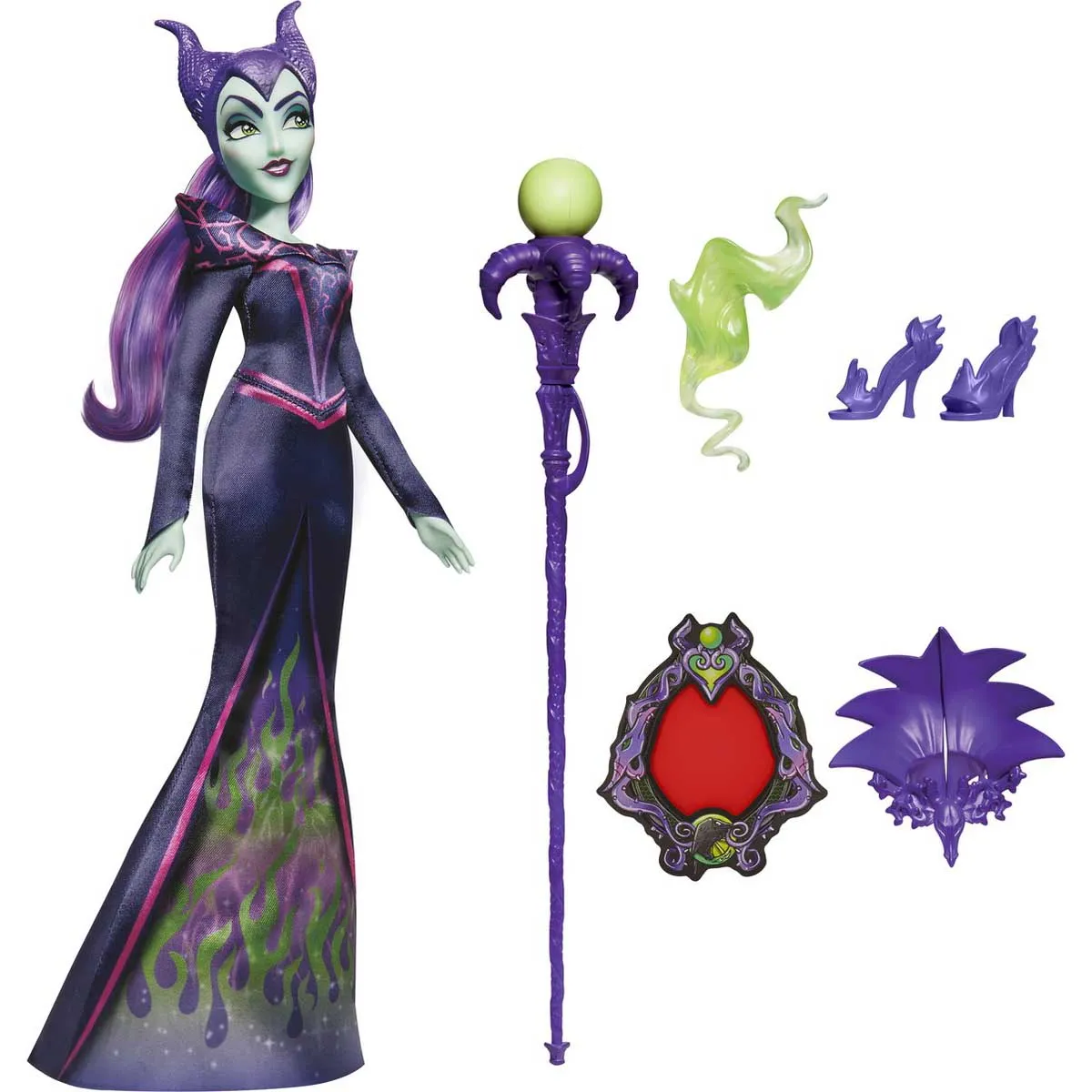 Hasbro Poupée Mannequin Maléfique Disney Villains Accessoires et Tenue Amovibles Violet