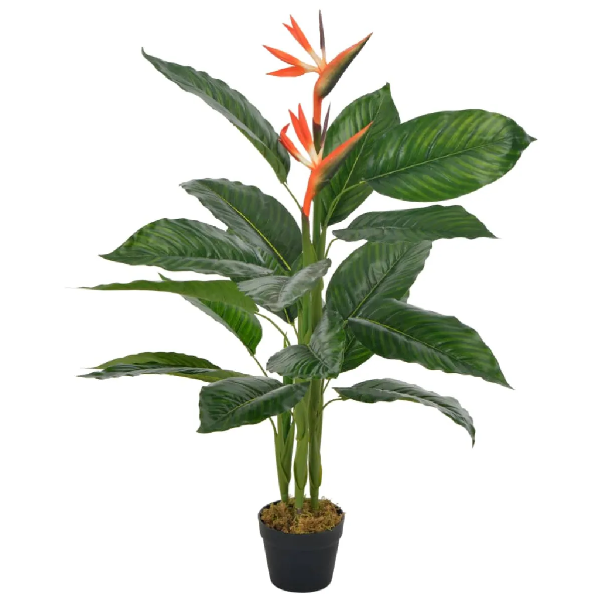 vidaXL Plante artificielle Strelitzia avec pot Rouge 100 cm