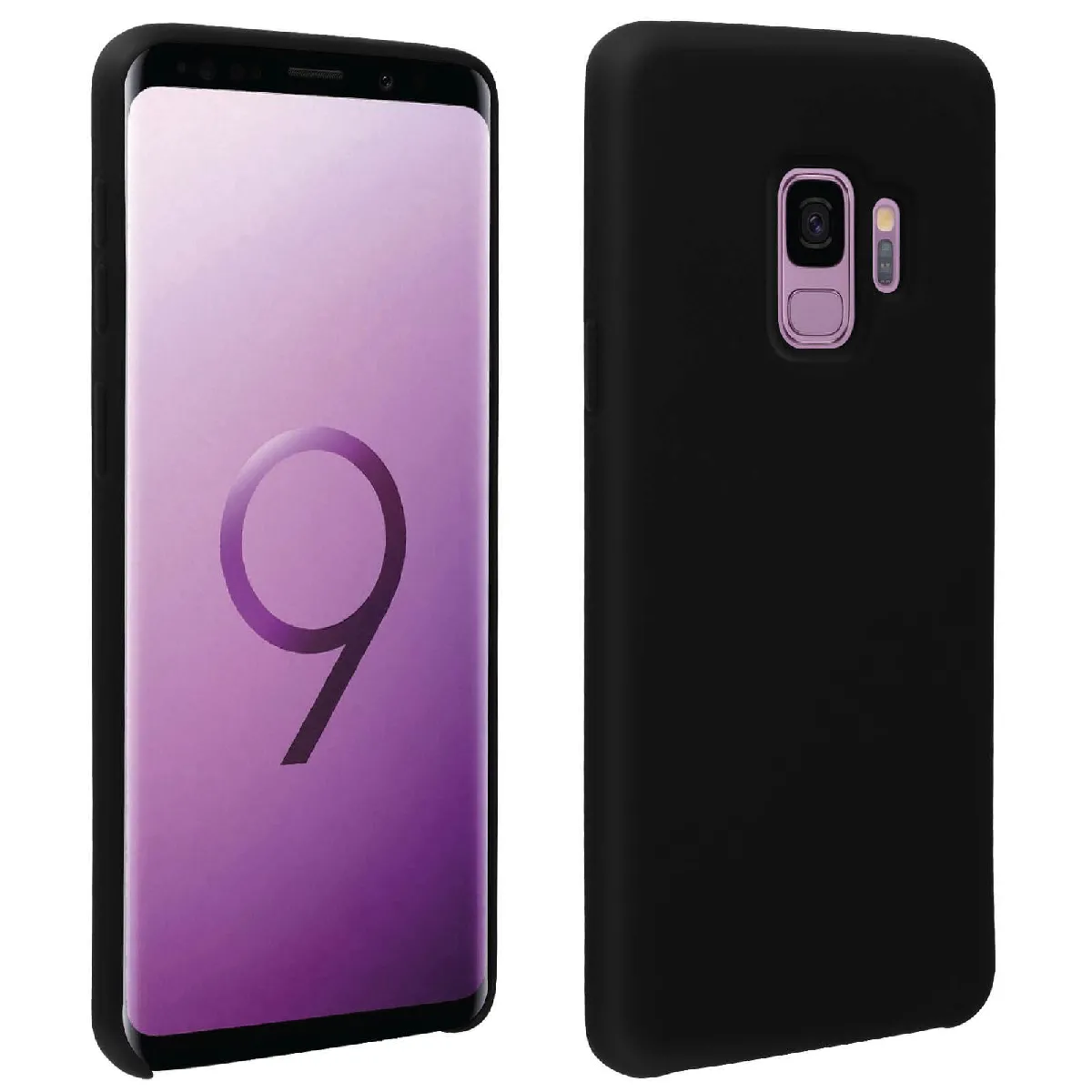 Coque Samsung Galaxy S9 Silicone Semi-rigide Mat Finition Soft Touch Noir